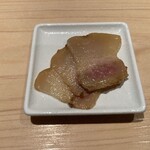 熟成鮨 万 - 鯨のうねすの醬油麴漬け