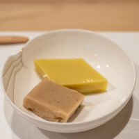 うを徳 - 2021.5 マナガツオと蓴菜の煮凝り、ゴールドラッシュと吉野葛の玉蜀黍豆腐