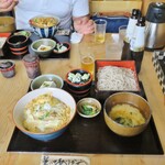 長寿庵 - カツ丼とおそばのセット