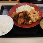 Katsuya - 豚キムチとチキンカツ定食