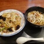 中華食堂一番館 - ミニラーメンセット 中華丼＋ミニラーメン(650円)