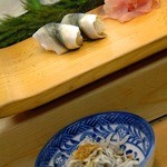 鮨八 - お通し＆コハダ