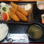 まるみや - カキフライ定食¥1045-