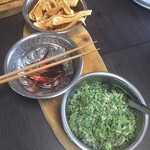 スパイス計画 - セリのサンボル・フライドチリ・パパダム