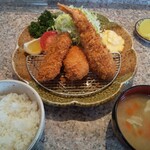 Tonkatsu Kunika - ミックスかつ定食