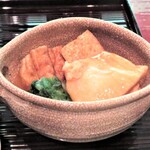 ゆずりは - 鶏治部煮、厚揚げ、白菜