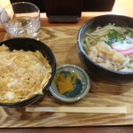 Mameda - カツ丼+鶏天うどん
