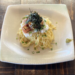 blanc cotta - 地鶏タタキと 山芋の和風冷製スパゲッティ(1,500円)