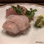 御料理 寺沢 - 星鰈とノドグロの炙り