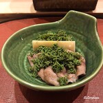 御料理 寺沢 - 花山椒をたっぷり効かせ