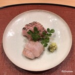 御料理 寺沢 - 星鰈とノドグロの炙り