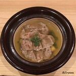 御料理 寺沢 - 花山椒と北上牛ﾐｽｼﾞと物集女の筍の小鍋立