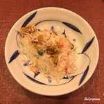御料理 寺沢 - 毛蟹､碓井豆､生海胆の炊込みごはん