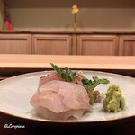 御料理 寺沢 - 星鰈とノドグロの炙り