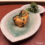 御料理 寺沢 - 桜鱒木の芽焼と蘿蔔胡麻和え