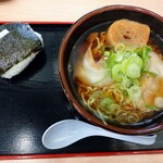 Soba Dokoro Kogin - 和風ラーメン  と 筋子おにぎり