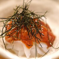うなぎ 目白ぞろ芽 - いか酒盗和え