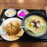 錦福香 - 料理写真:台湾塩ラーメン＋炒飯セット　７５０円