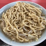 ラーメン もっけだの - ラーメン普通ヤサイマシニンニクの天地返し