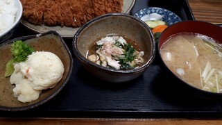 Yokarou - ポテサラ　煮浸し　味噌汁