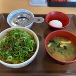 Sukiya - ネギ玉牛丼ミニ＋味噌汁（420円+80円）