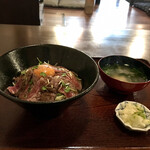 遊食処 一夢庵 - ステーキ丼 全貌