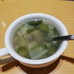 ステーキ宮 - 菜の花とアサリのスープ