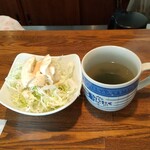 招ふく - セットのサラダとスープ