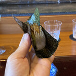 瞬 - 炭火炙り鯖寿司、海苔包み