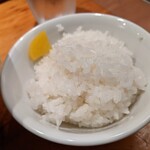 つじ田 味噌の章 - カタメに炊かれたご飯(^^)