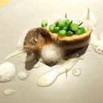 Ristorante fanfare - 魚料理：霧島産若鮎のスカペーチェとアスパラガス（2021.5）