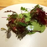 Ristorante fanfare - 前菜：五島産黒まぐろと葉ワサビ　胡瓜（2021.5）