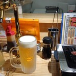 レモンサワー500円飲み放題 焼肉ホルモン酒場1129 - 生ビール