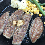 ペッパーランチ - 粗挽き肉と細粗挽き肉の2種類を組み合わせたハンバーグ(๑'ڡ'๑)୨♡