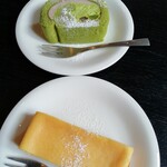 カフェ・ド・シモンズ - チーズケーキと抹茶ロール