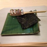丸の内一丁目 しち十二候 - 秋刀魚の手巻き寿司