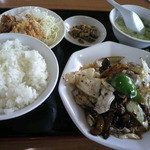 中国料理 同楽縁 - ホイコーロ定食(630円)2012.10月