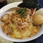 塩そば専門店 桑ばら - 冷やし塩油そば＋半熟玉子