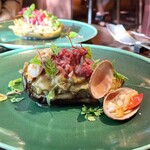 ポンデュガール - 山形馬肉のタルタル 丸なすマリネ 焼きなす（2,200円）