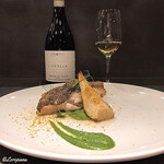 カーサ・デル・チーボ - Vinosia L'Ariella Greco di Tufoとｱﾌﾞﾗﾎﾞｳｽﾞと筍のｱｯﾛｰｽﾄ