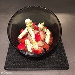 カーサ・デル・チーボ - ﾎﾜｲﾄﾁｮｺのﾊﾟﾝﾅｺｯﾀとｲﾁｺﾞとｱｰﾙｸﾞﾚｲのｿﾙﾍﾞ