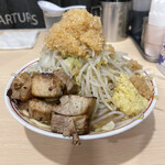 自家製麺 まさき - 【2021.6.1】限定おろポンラーメン 野菜&しょうが増し。