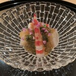 まき村 - 車海老と帆立　酢ゼリーがけ