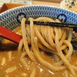 別邸 たけ井 - 麺とつけ汁の絡み具合