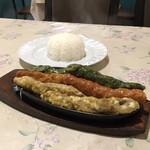 インド料理ウッタムカレー - ミックスカバブ＆プレーンライス