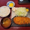 Gomasuritonkatsutonki - ハーブ豚のとんかつ定食(1100円)です。