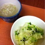 吾妻家 - シソの実キャベツ漬け＆鶏スープ