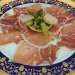 レストラン山水 - イタリア産プロシュートクラッカー添え