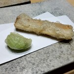 鮨 由う - あなご天＆そら豆