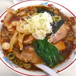 青島食堂 司菜 - 青島チャーシュー 麺大盛（自家製メンマ・薬味刻みねぎトッピング）